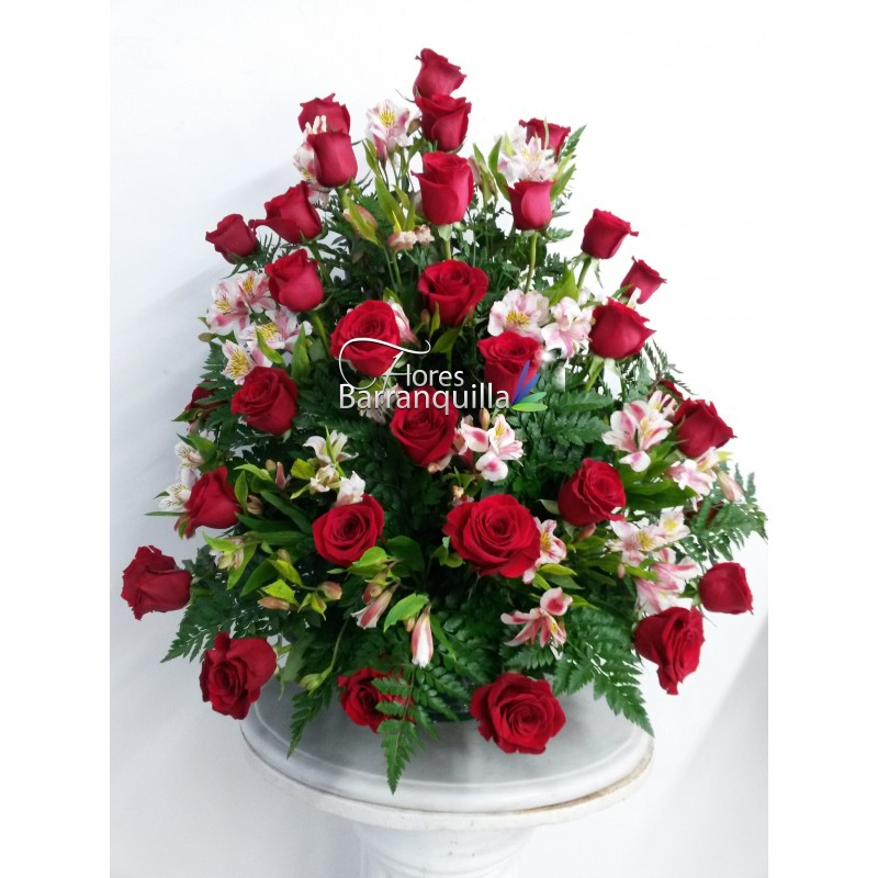 Rosas y astromelias - FloresBarranquilla.com